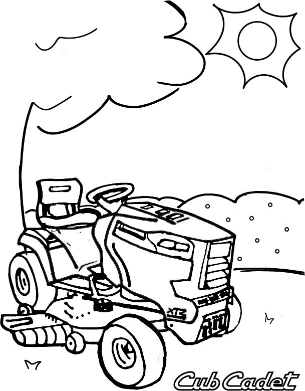 Cub Cadet Colouring Tractor